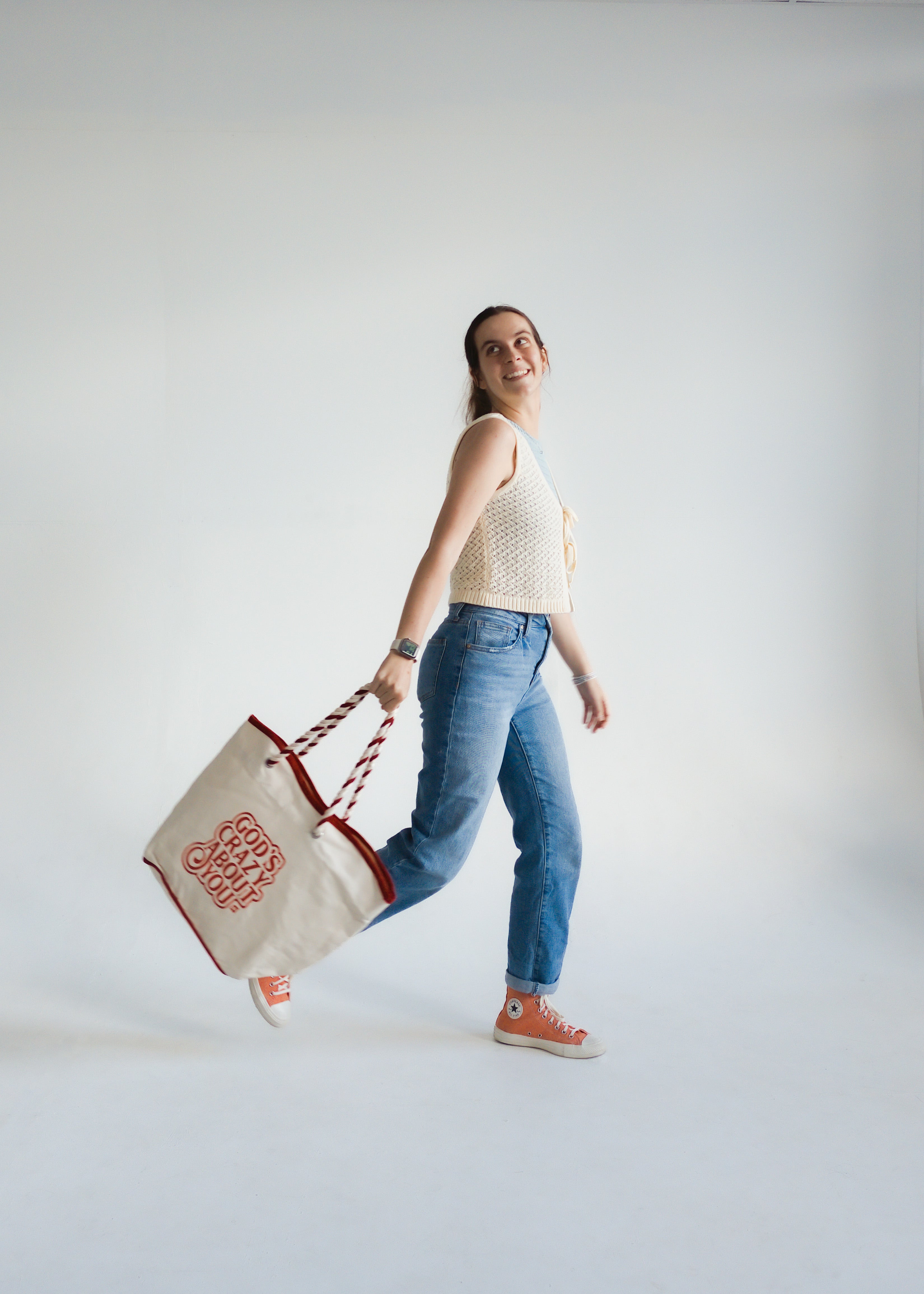 God's crazy about YOU! Beach Tote