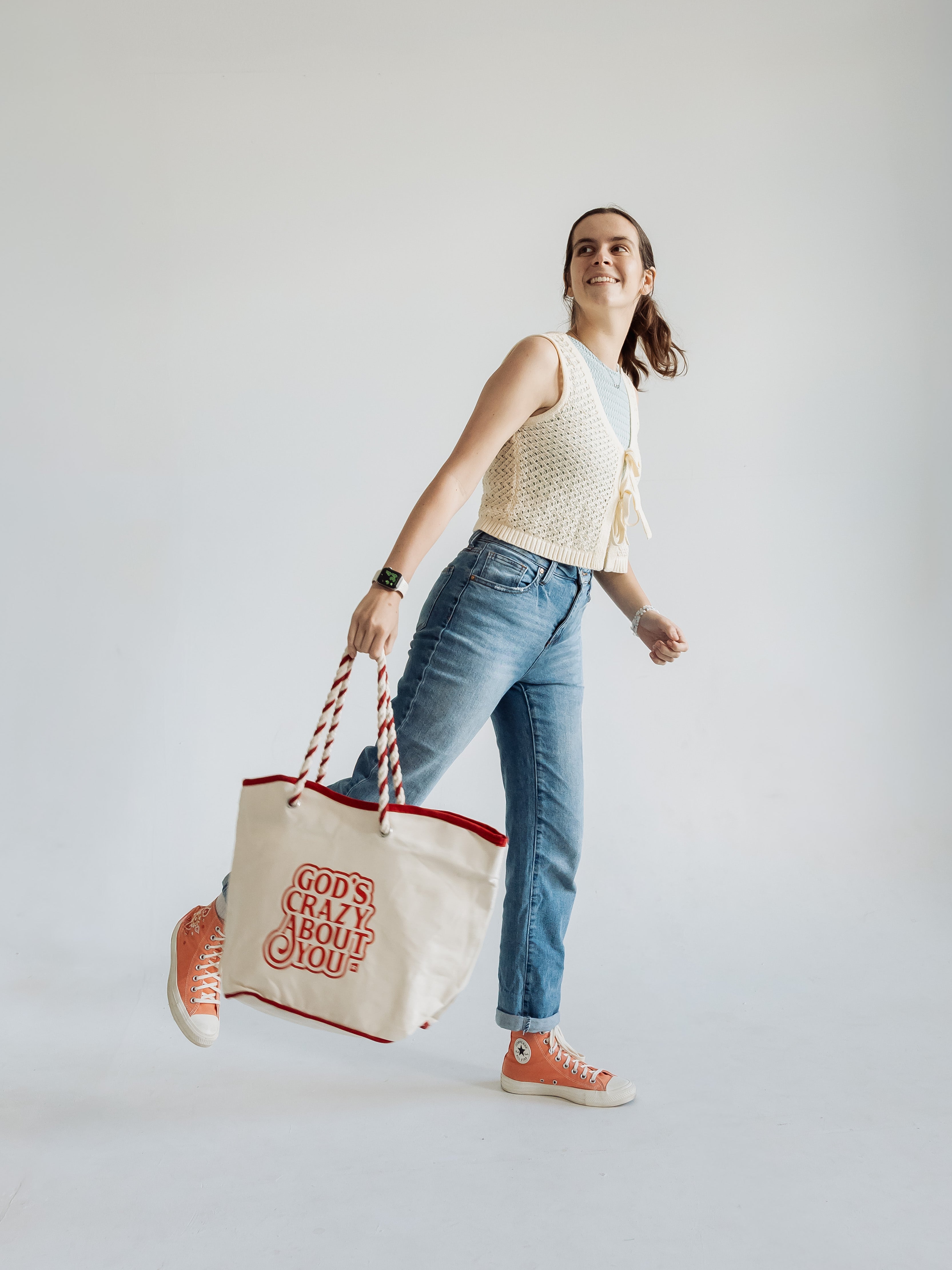 God's crazy about YOU! Beach Tote