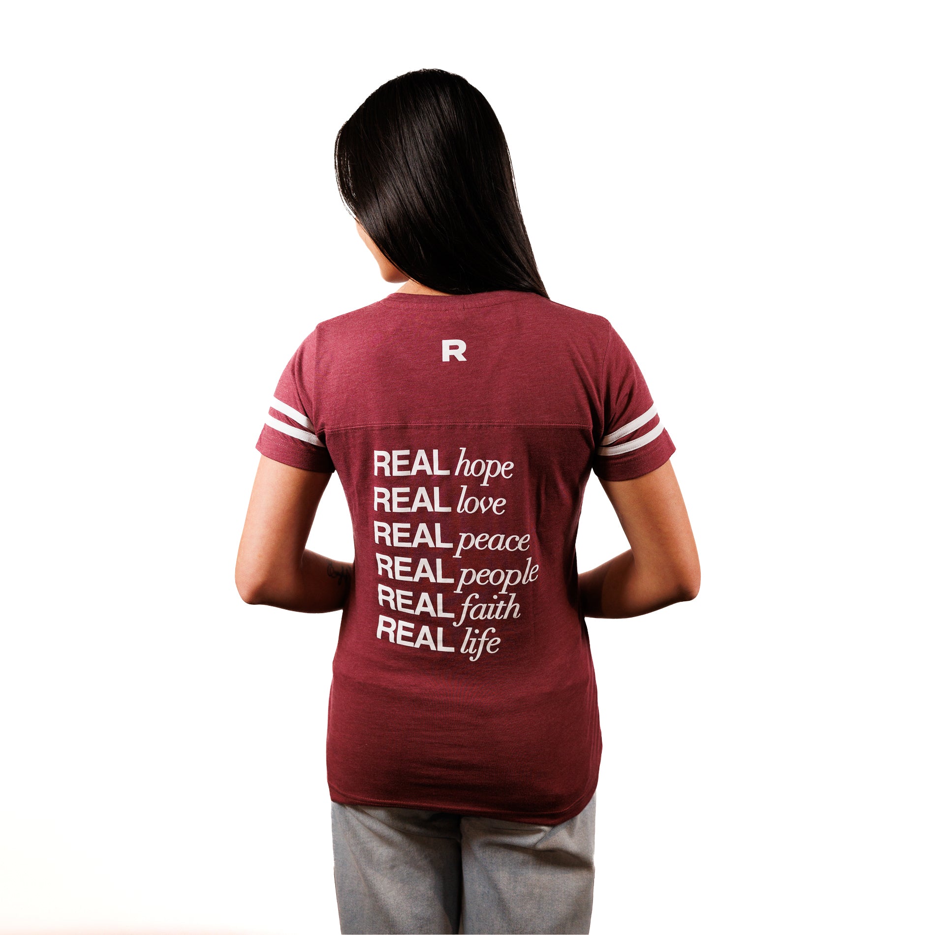 Real Life Vintage Women's Tee (Burgundy)
