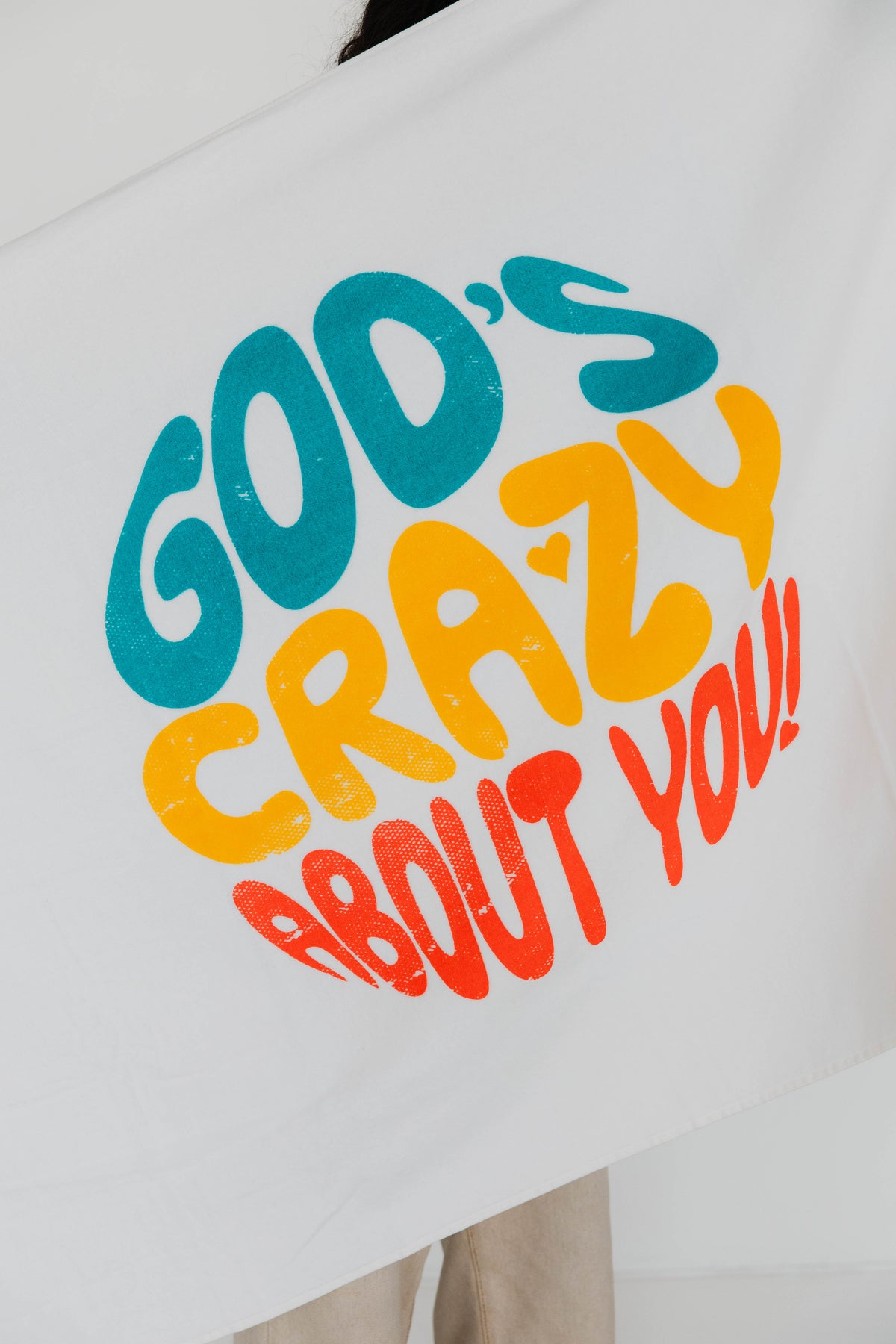 God's crazy about YOU! Beach Towel