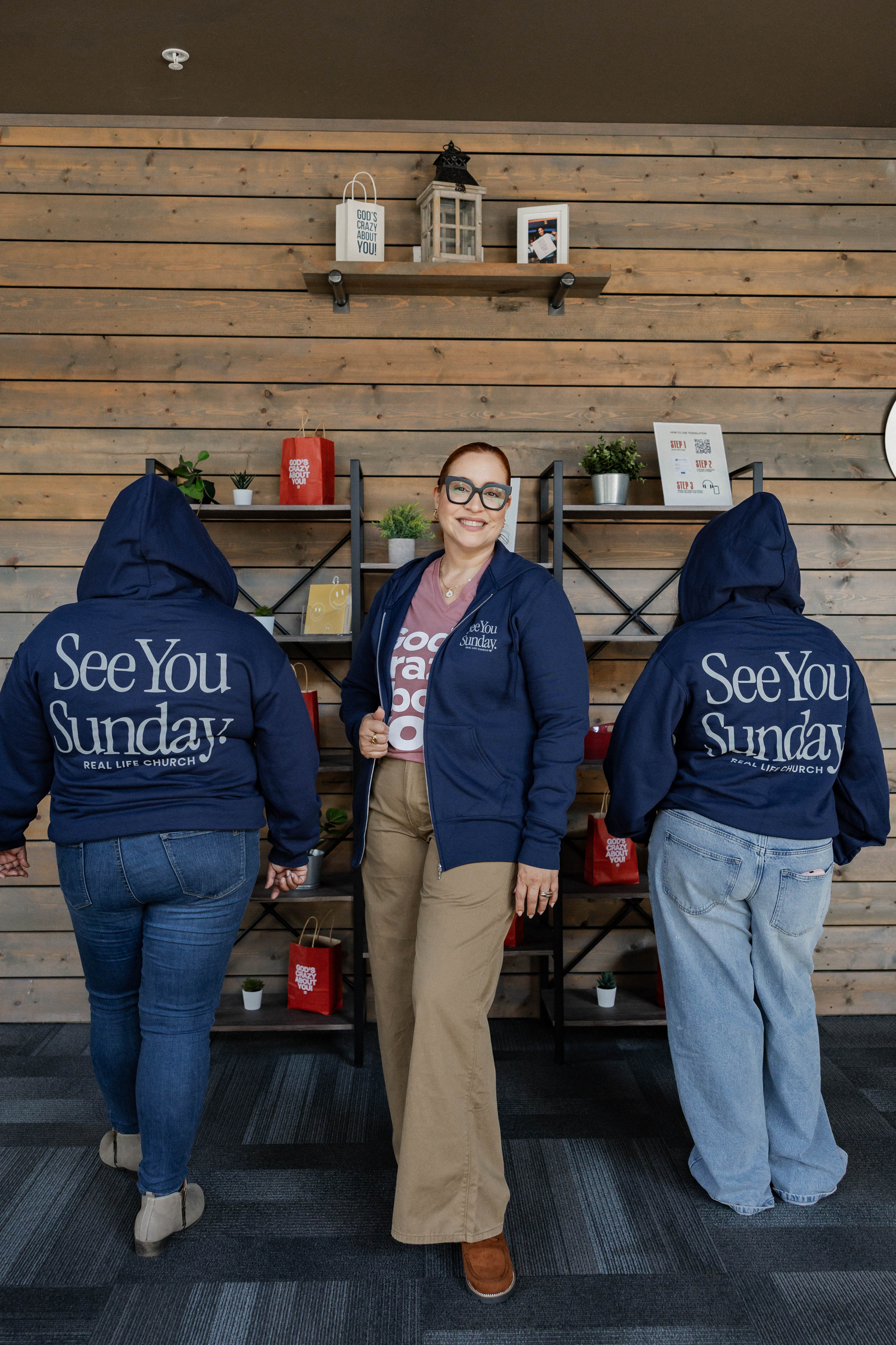 See You Sunday Ladies Fit Hoodie